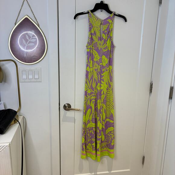 FARM Rio for Anthropologie Tropical Print Sleeveless Midi Dress Small - Picture 5 of 12